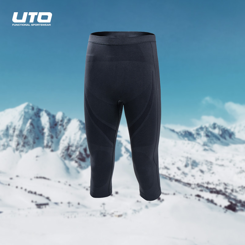 UTO/悠途冬季秋冬修身弹力户外运动聚能款男士男款滑雪七分裤3.0