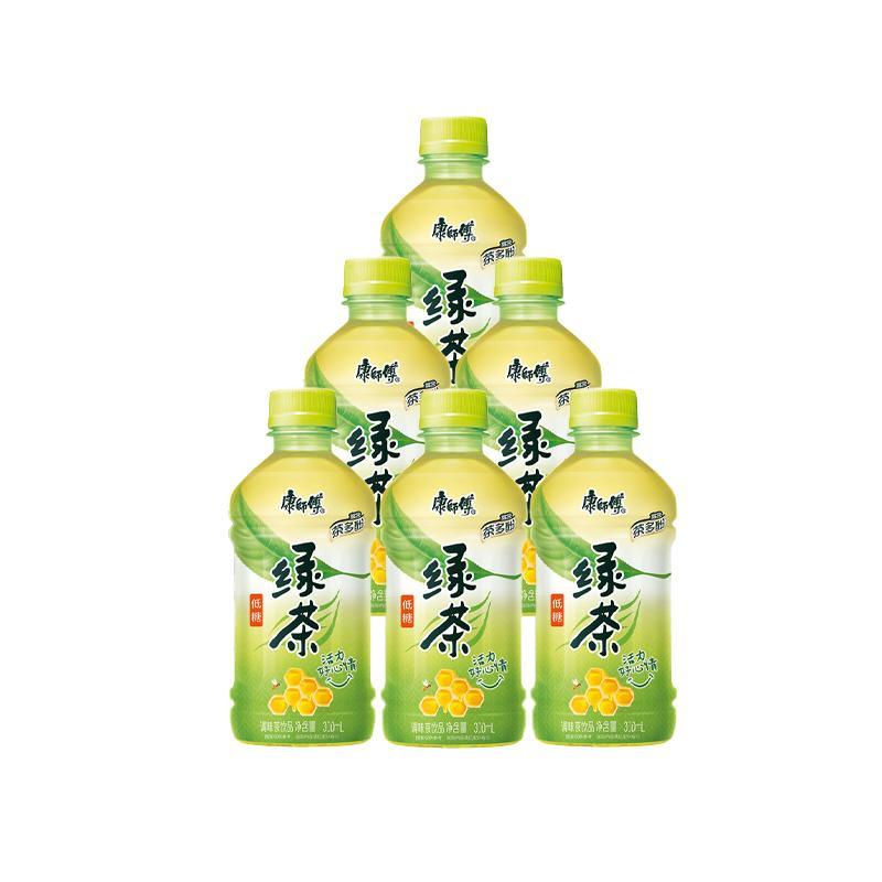 5瓶康师傅饮料低糖绿茶p饮料整箱批发小瓶装迷你果汁查饮料300ml