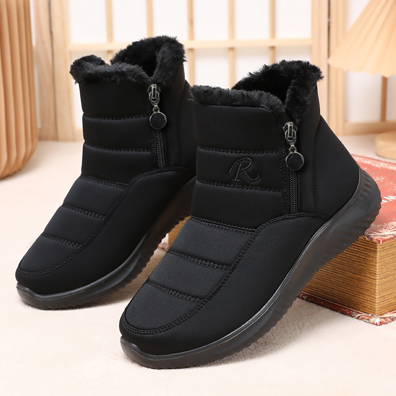 老人鞋冬季妈妈鞋加绒保暖防滑雪地靴中老年高帮休闲鞋软底爸爸鞋