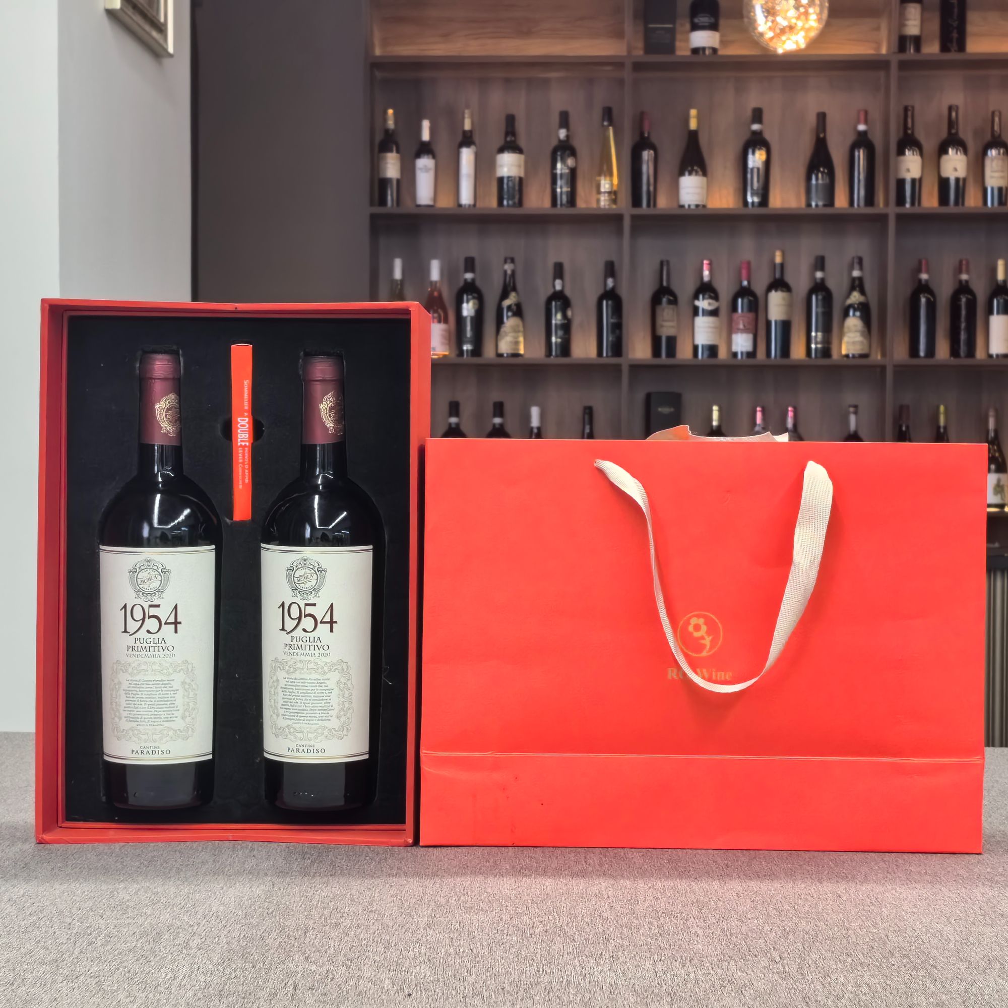 【送礼专享】天堂酒庄1954干型红葡萄酒礼盒装 750ML*2