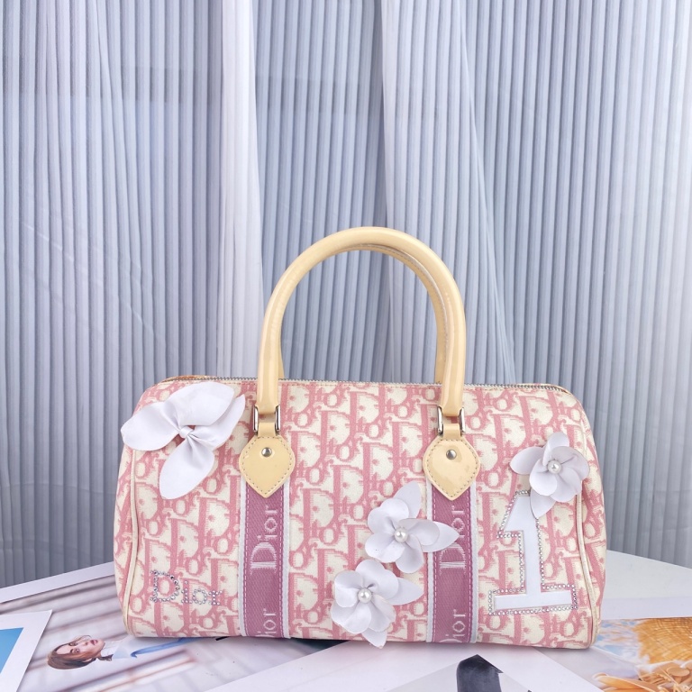 95新 Dior/迪奥 Dior/迪奥/手提包/老花/粉色单肩/96新/JK2937