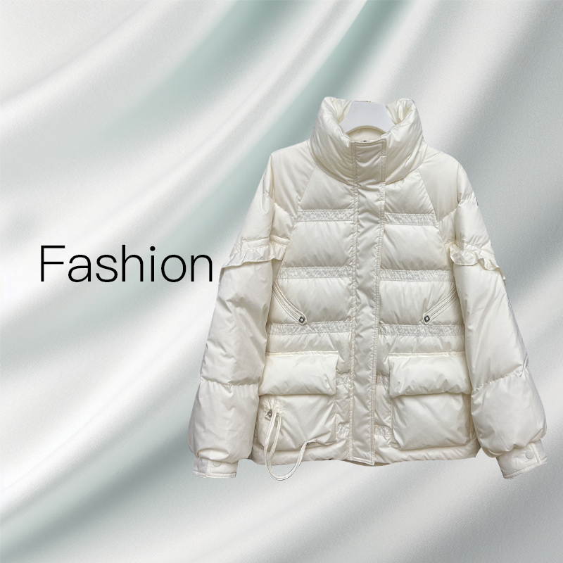2023冬季新款短款羽绒服女保暖白鸭绒小个子外套88041白色