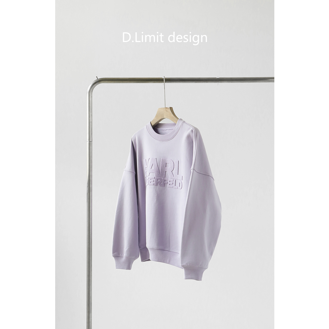 【KARL LAGERFELD/卡尔拉格斐】 时尚圆领字母长袖卫衣