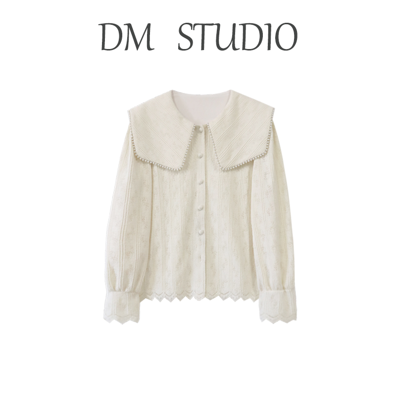 DM13962【月光精灵】秋冬法式少女感减龄加绒百搭浪漫上衣