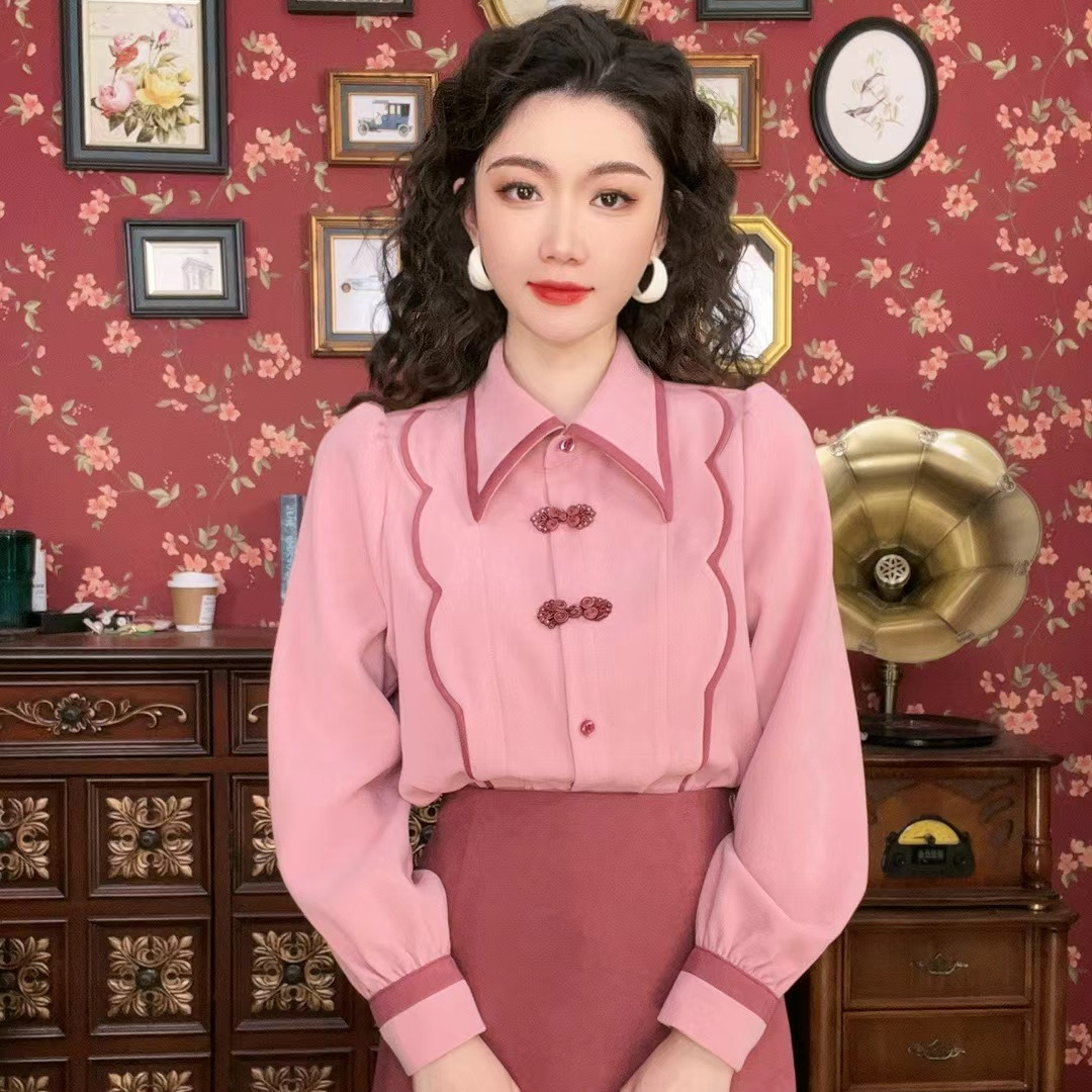 港万【铁血牡丹】热力感穿搭复古上衣20495