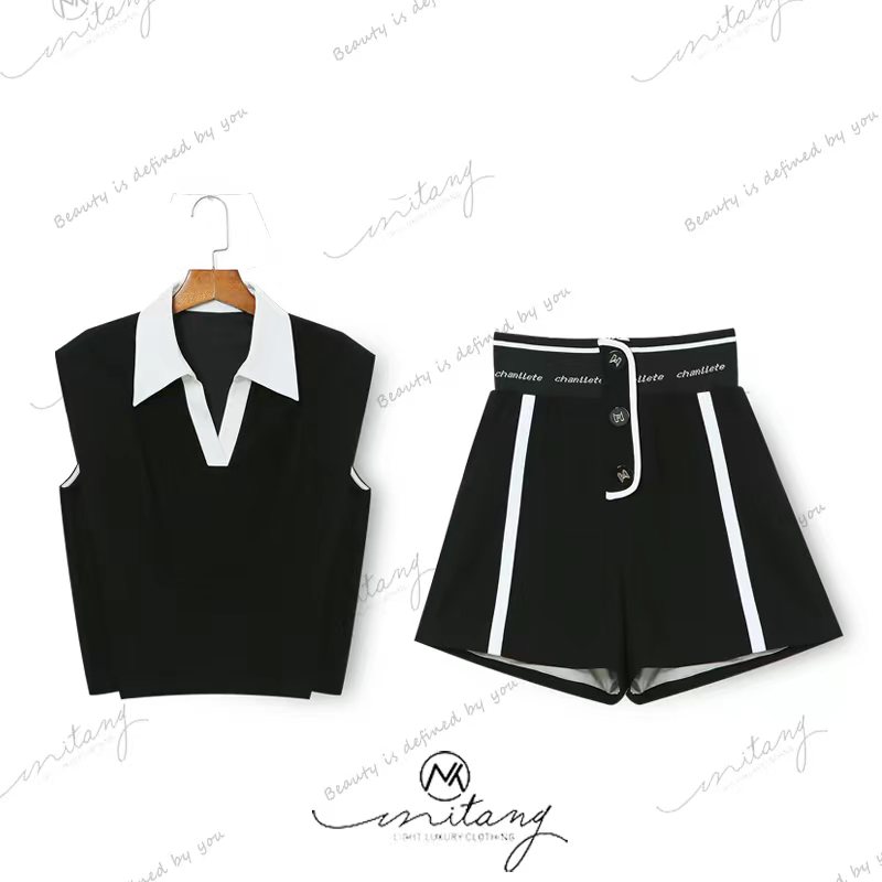 【莫斯夏日】轻奢气质夏季时尚套装14695（麦青）