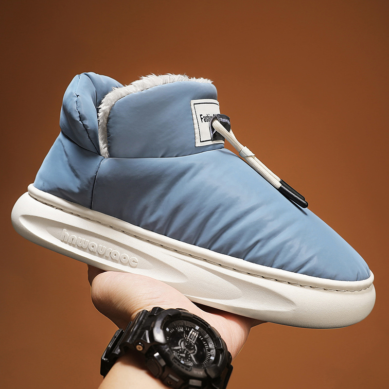 雪地靴男女冬季加绒加厚保暖户外防水防滑情侣棉鞋2023新款一脚蹬