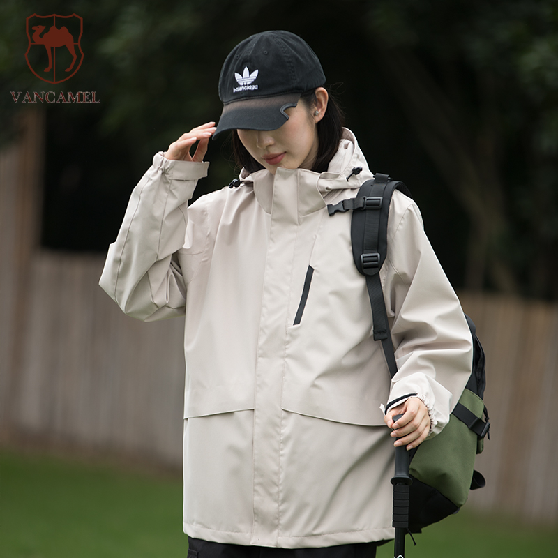 【粉丝专属】西域骆驼户外情侣防泼水防风三合一骑行服外套DJS1616