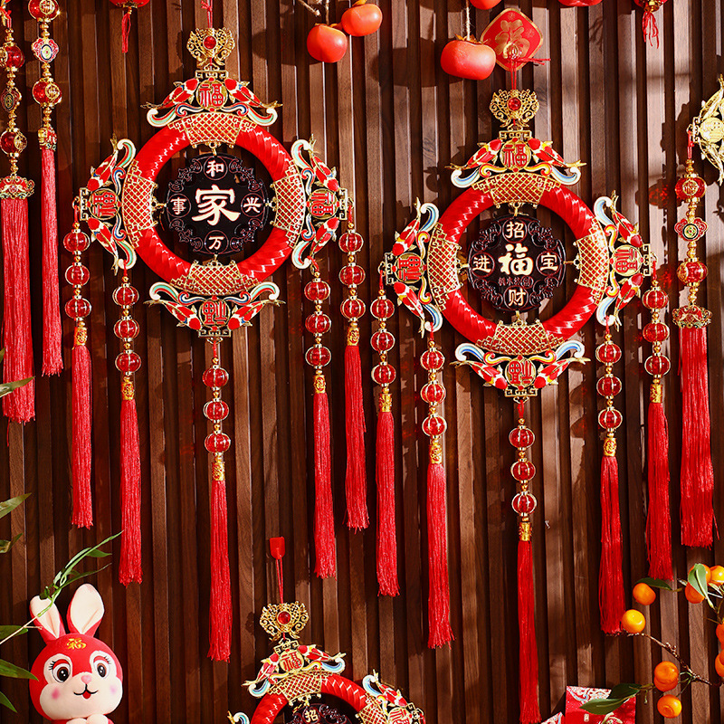 2024春节过新年装饰画中国结挂饰客厅大号入户门玄关福字吉祥挂件