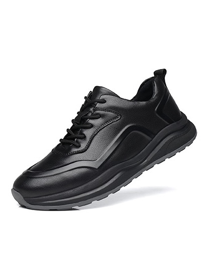 BAYEKS【BD严选】黑色百搭透气防水男士休闲鞋69201飞行员皮鞋