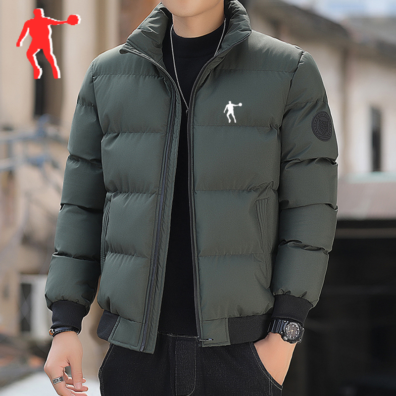 中国乔丹专卖男士棉服休闲立领秋冬保暖棉衣潮流百搭时尚外套棉袄