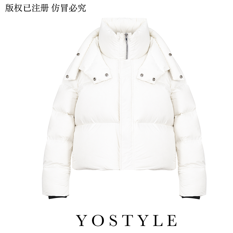 杭上行2023年MIU家冬装发布会新款90白鸭绒加厚羽绒服99052