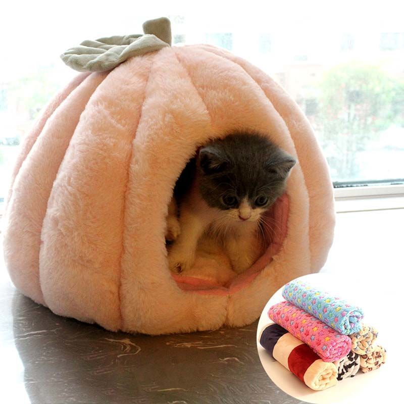 南瓜猫窝幼猫幼犬窝小猫用保暖四季通用蒙古包小狗窝宠物窝柔软