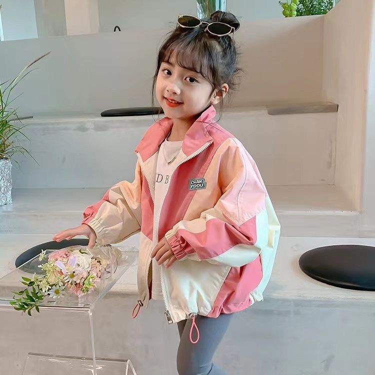女童外套春秋款韩系童装2023春装儿童洋气时髦女孩夹克上衣韩版