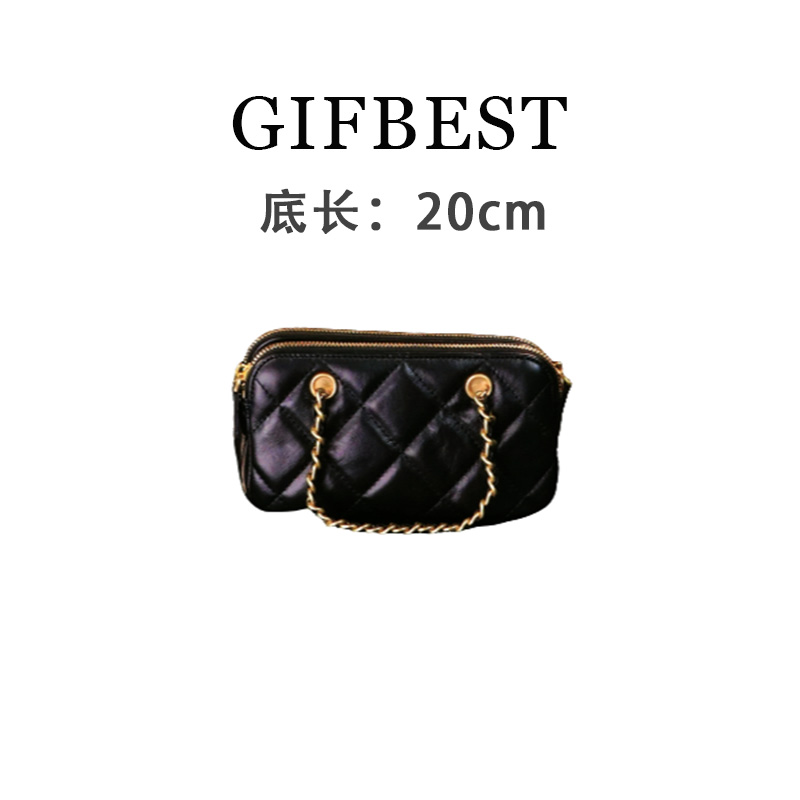 Gifbest【尺寸：20*5*11】原创设计高定真皮单肩手提斜挎女包1015