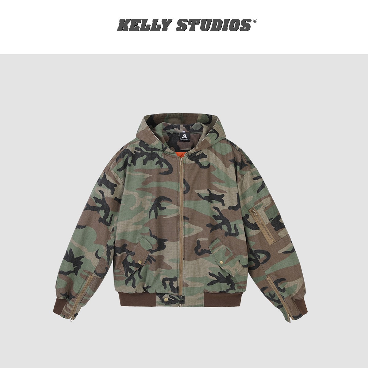 清仓！迷彩服棉衣女秋冬新款外套复古夹棉加厚潮连帽短款夹克外套