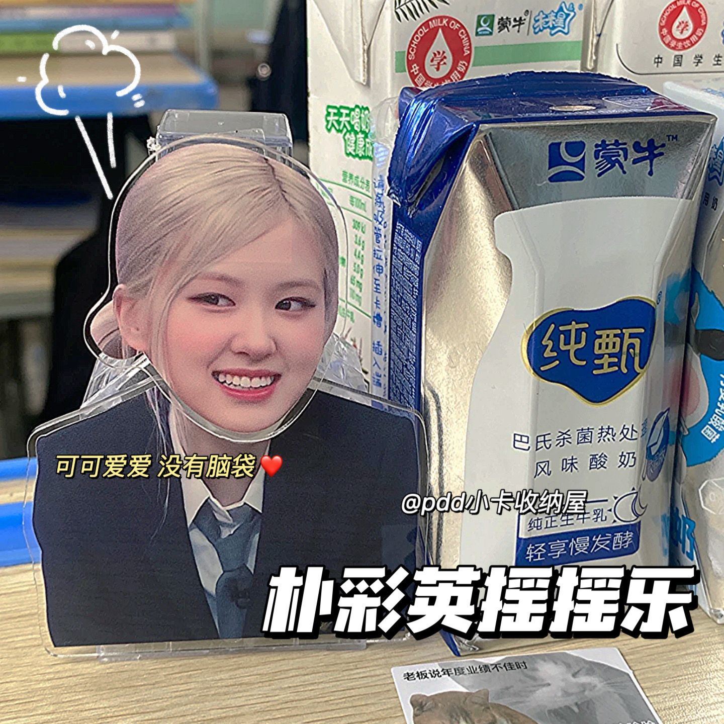 BLACK PINK周边朴彩英摇摇乐创意亚克力摇头摆件电动搞笑桌面立牌