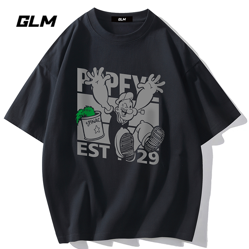 【大力水手联名】GLM夏季高考毕业季纯棉短袖T恤半袖体恤打底衣服