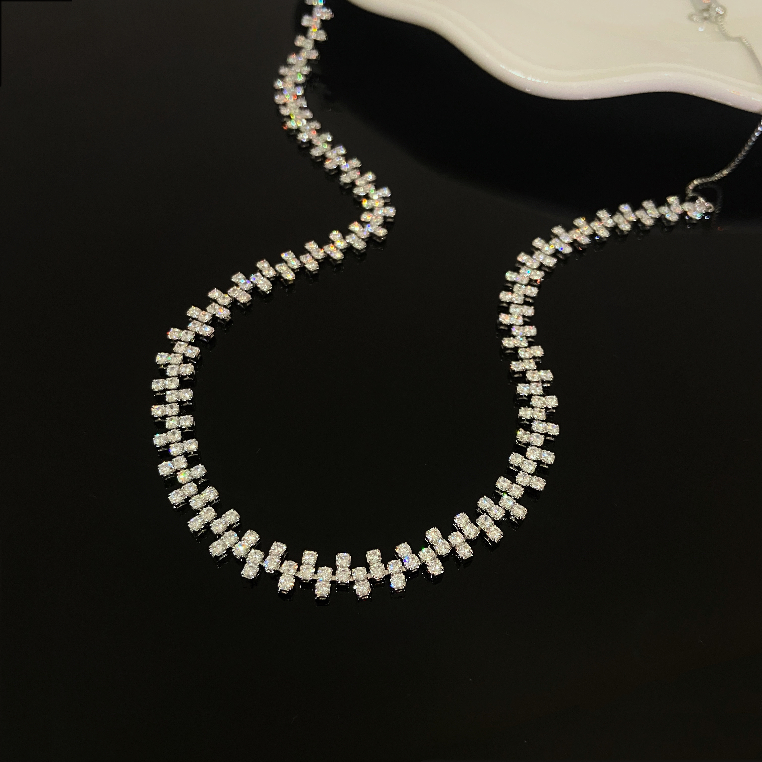 铜合金项链 时尚礼服百搭锆石项链X2934