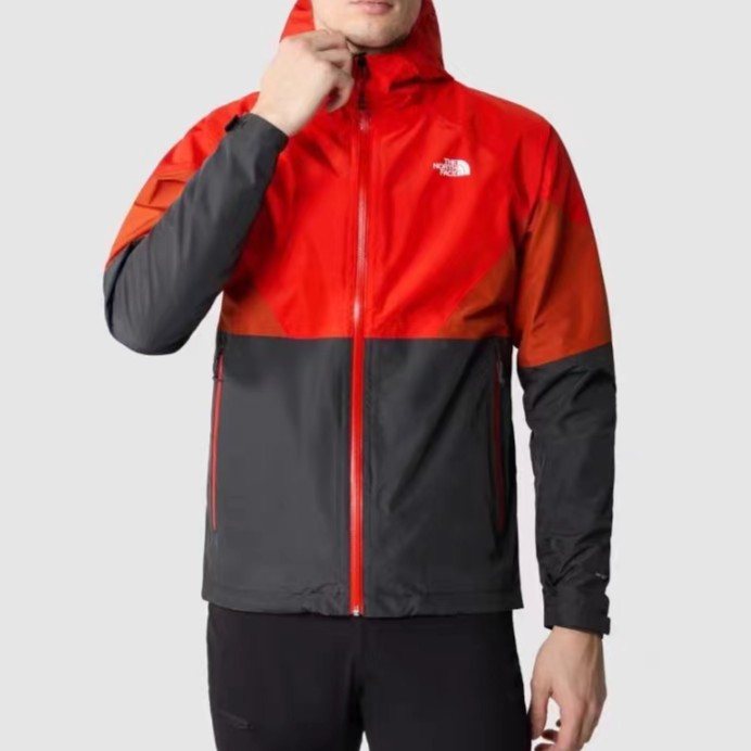 Y15 TheNorthFace北面冲锋衣男户外LIGHTNING防水透气55B3红色