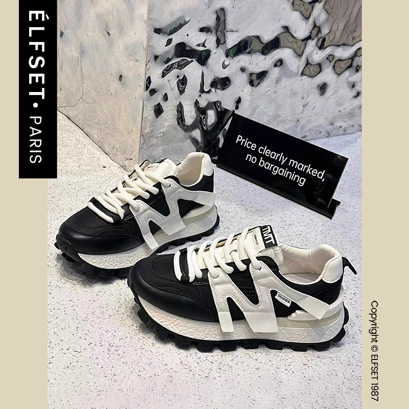 ÉLFSET | 老爹华夫阿甘鞋2023秋新厚底运动休闲鞋老爹鞋女-ES1