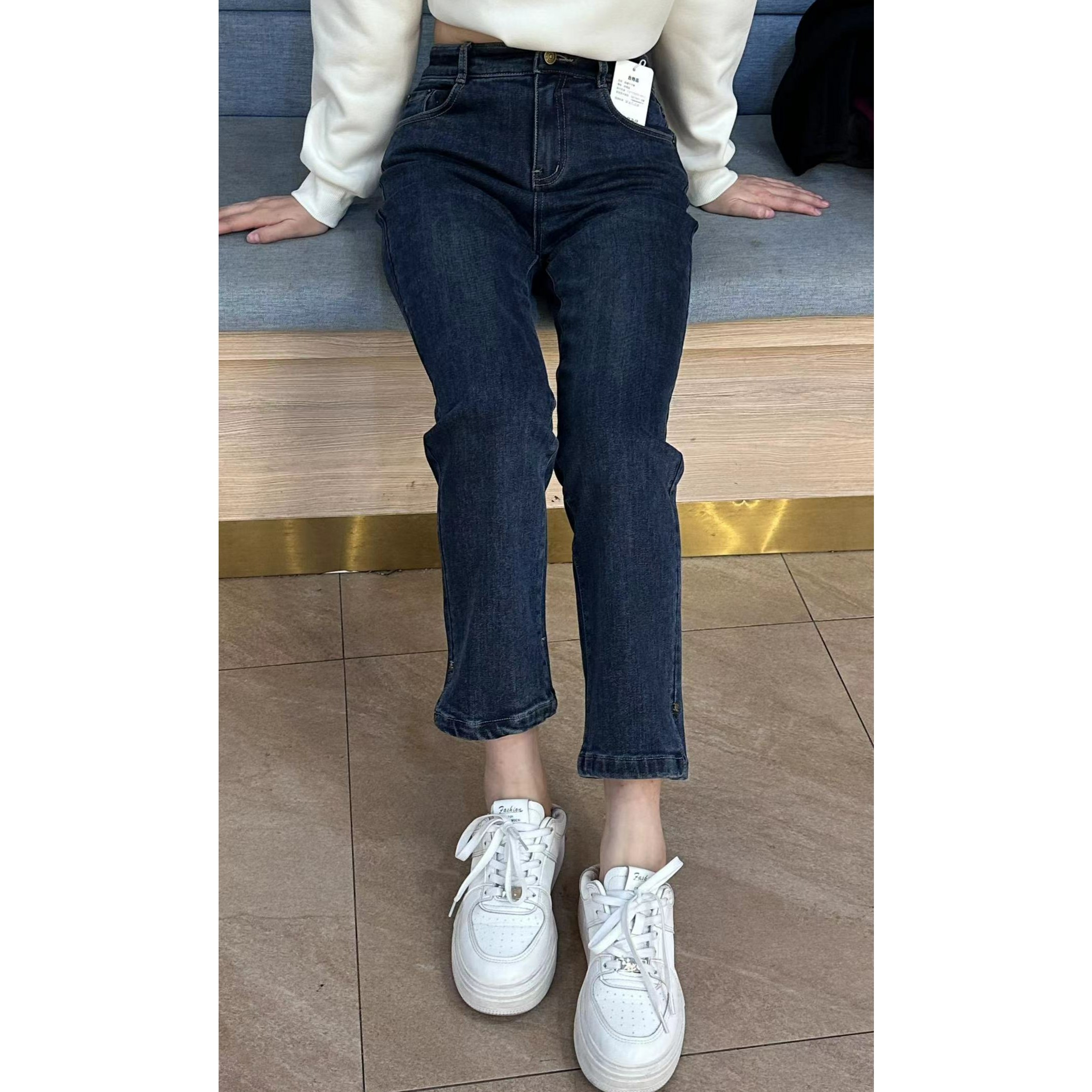 乔家女士加绒款烟管裤