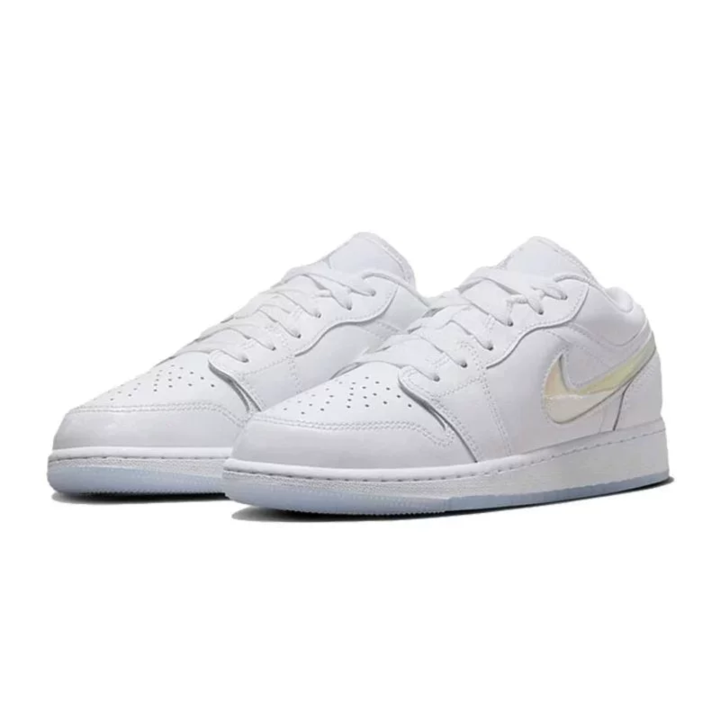 AIR JORDAN 1 LOW-AJ1女款白色复古休闲运动板鞋 FQ9112-100