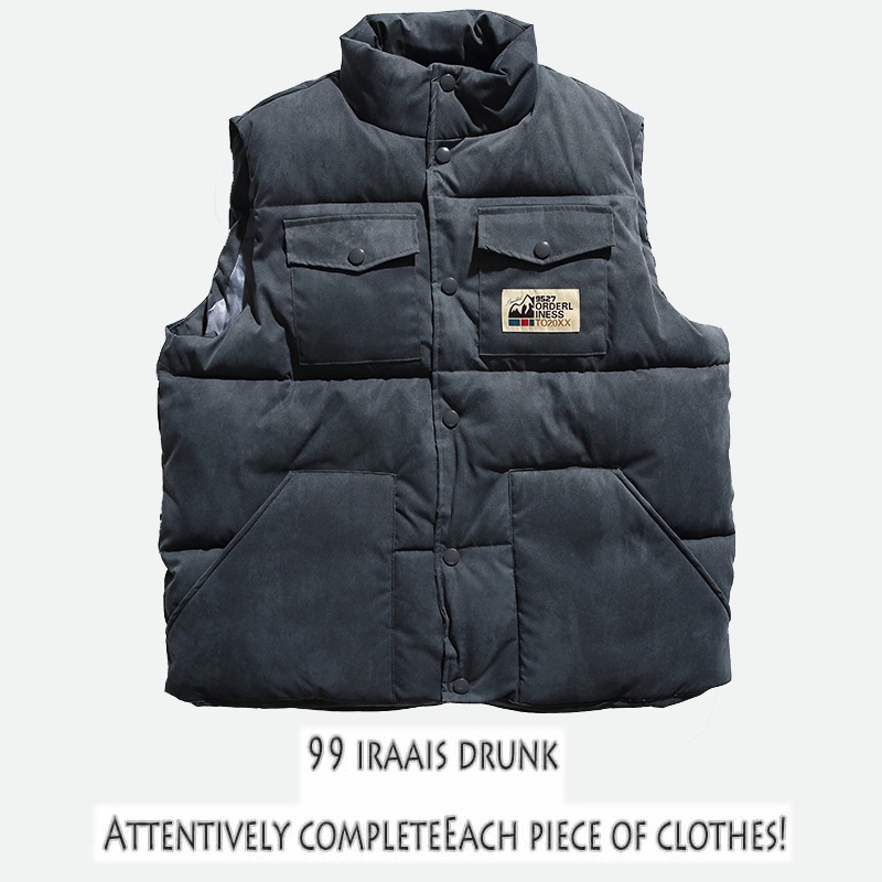 MADNESS MDNS WRUEI VEST 余文乐棉衣夹克潮牌百搭马甲男工装外套