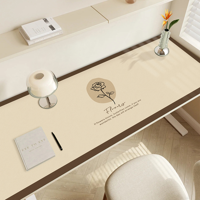 皮革书桌垫防水防尘餐桌垫高级感学生学习桌面保护垫电脑茶几桌布