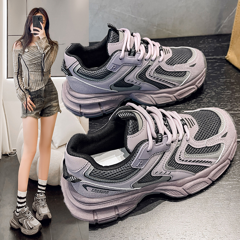品牌潮网红ins超火厚底老爹鞋女2023秋季新款超轻增高运动休闲鞋