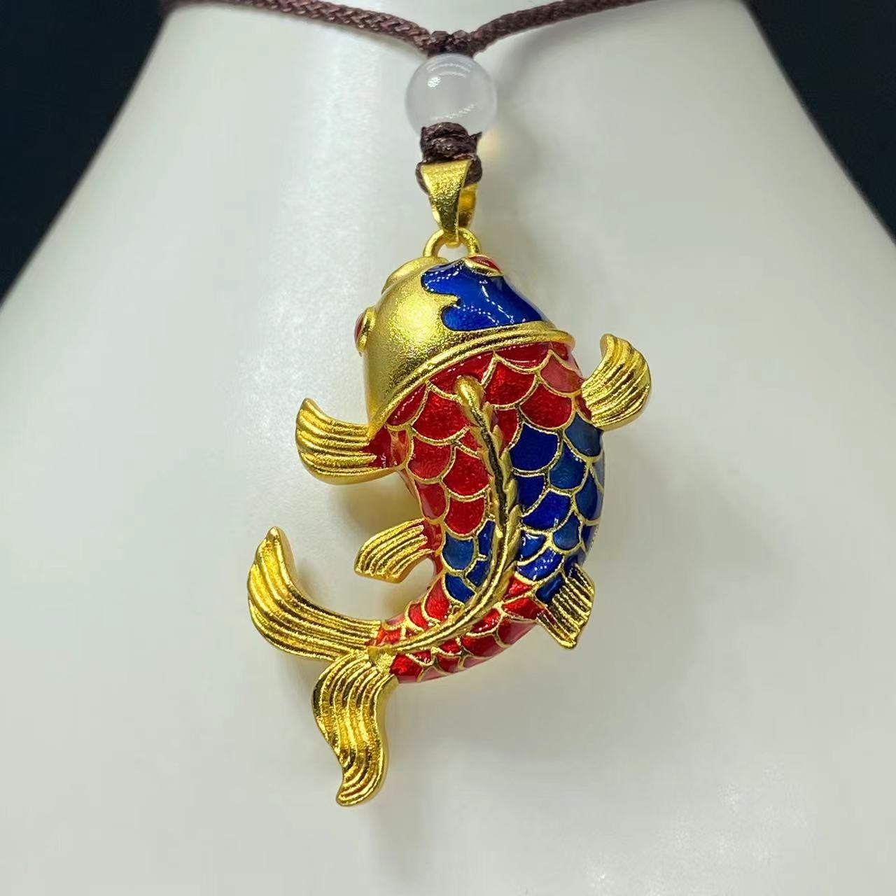 【招财锦鲤】景泰蓝珐琅配饰1L（无证书）中式国潮传承送礼