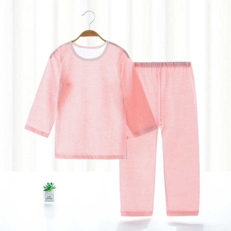 儿童睡衣套装夏季薄款纯棉无骨男童女童空调服长袖家居服宝宝衣服