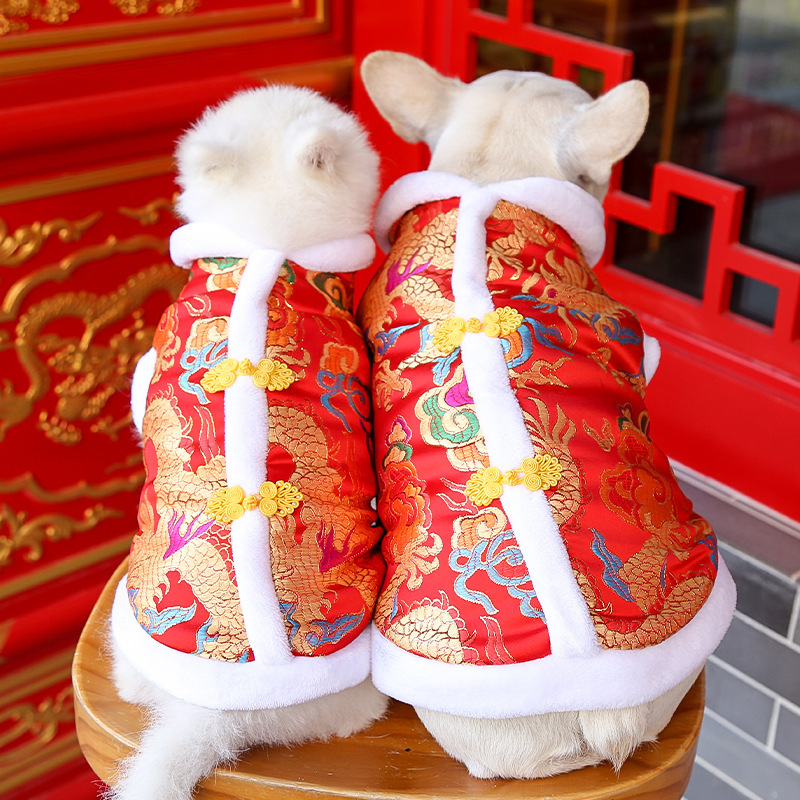 新年装礼服宠物狗狗猫咪衣服小中大型犬法斗秋冬服饰用品厂家直销