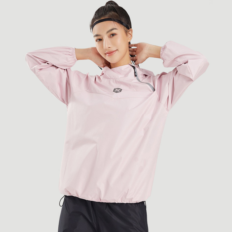悦步暴汗服女套装两件套跑步健身衣大码夏季运动瑜伽发汗服爆汗服