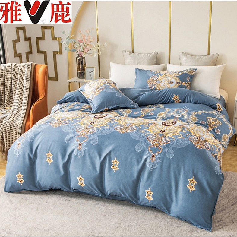 2023秋冬新款雅鹿磨毛四件套舒适亲肤[官方正品]H2