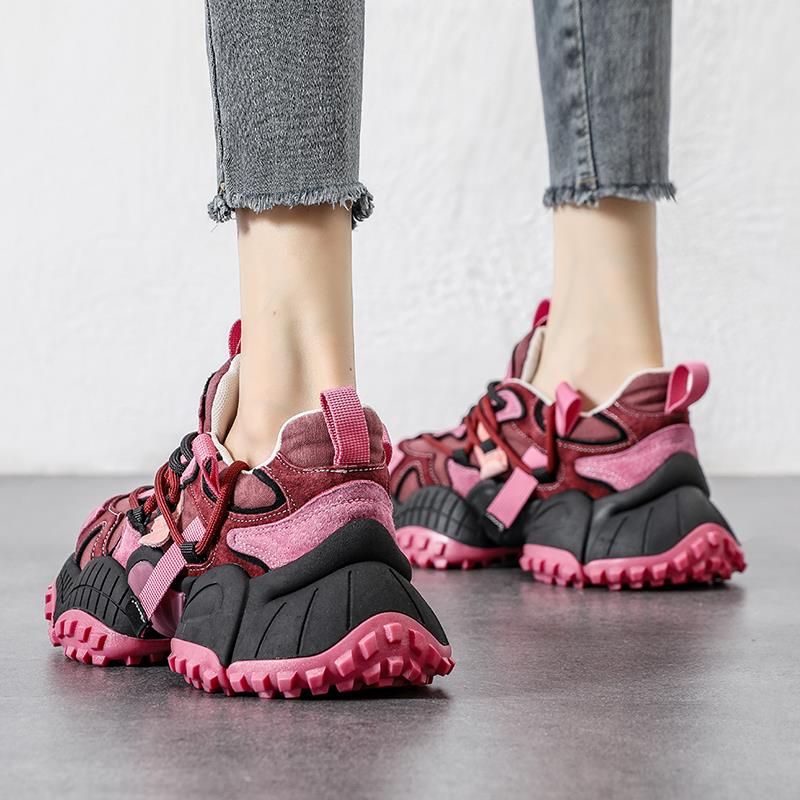 厚底老爹鞋女ins潮超火2023秋季新款时尚休闲鞋百搭松糕运动鞋