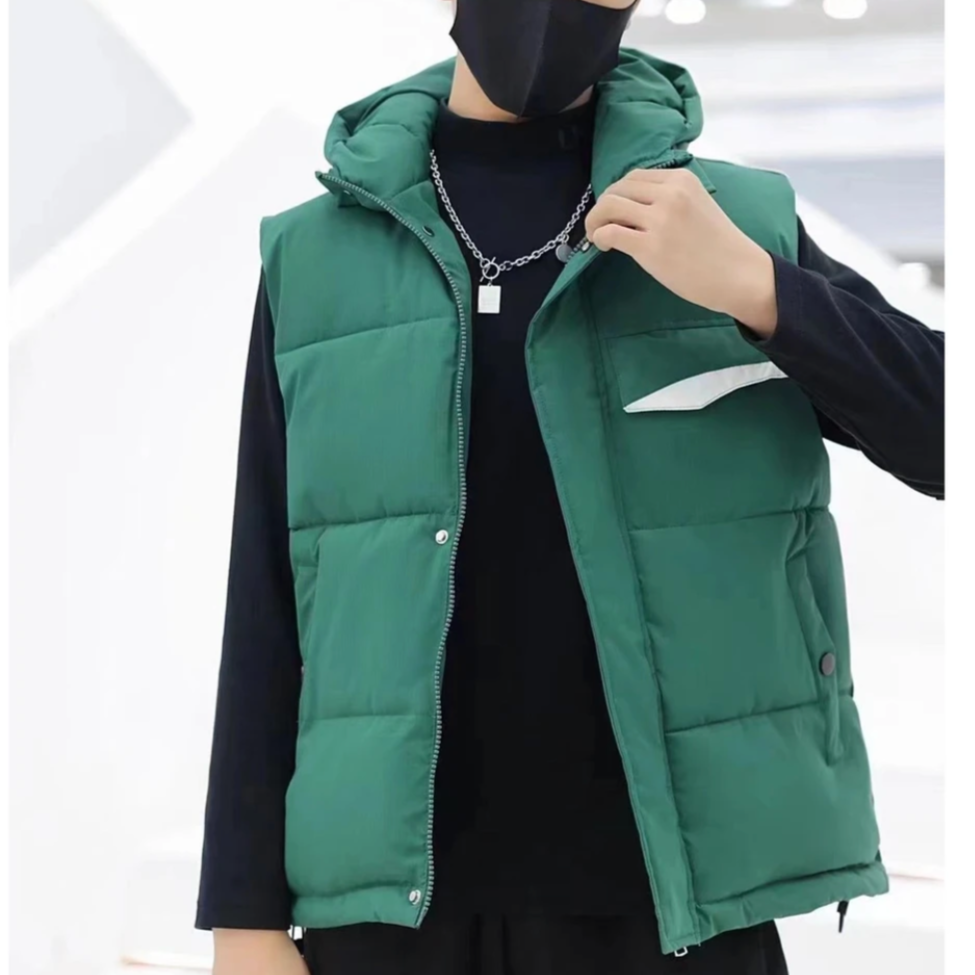 9009青少年儿童潮款纯色棉马甲
