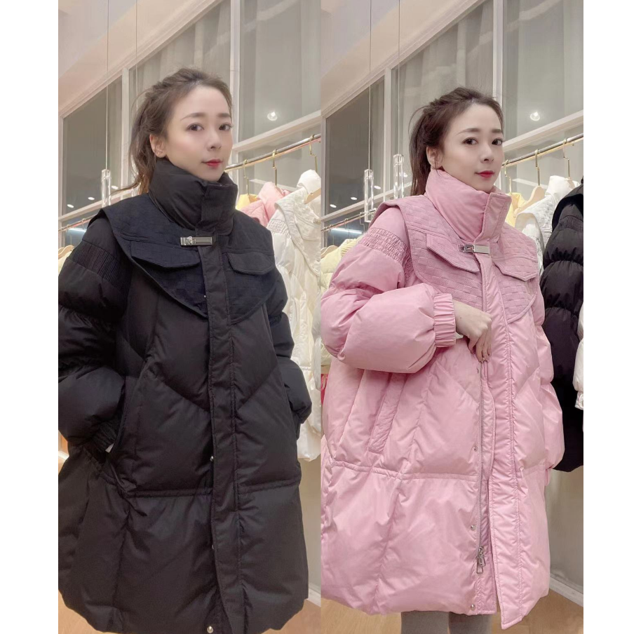 【冬日情书】冬季百搭保暖爆款休闲时尚中长款羽绒服外套女