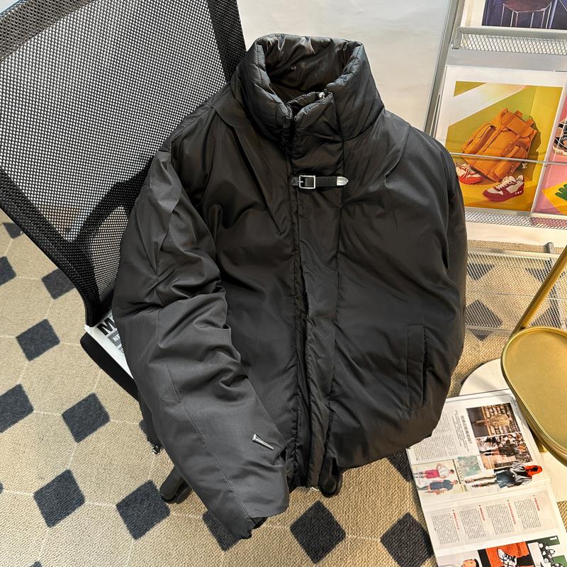 雅鹿冬季短款羽绒棉服男款宽松加厚立领面包服日系潮牌设计感棉衣