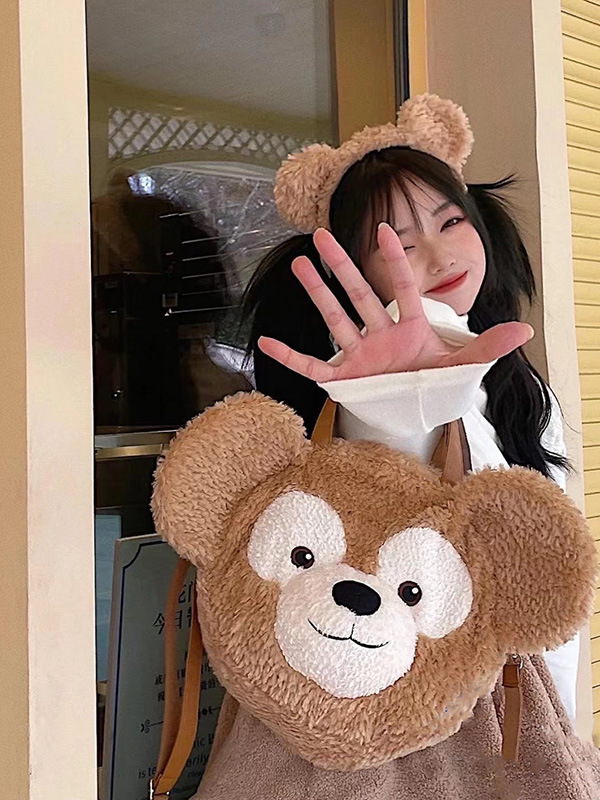 达菲大脸包lolita包大容量双肩包毛绒玩偶可爱卡通女生包包斜挎包