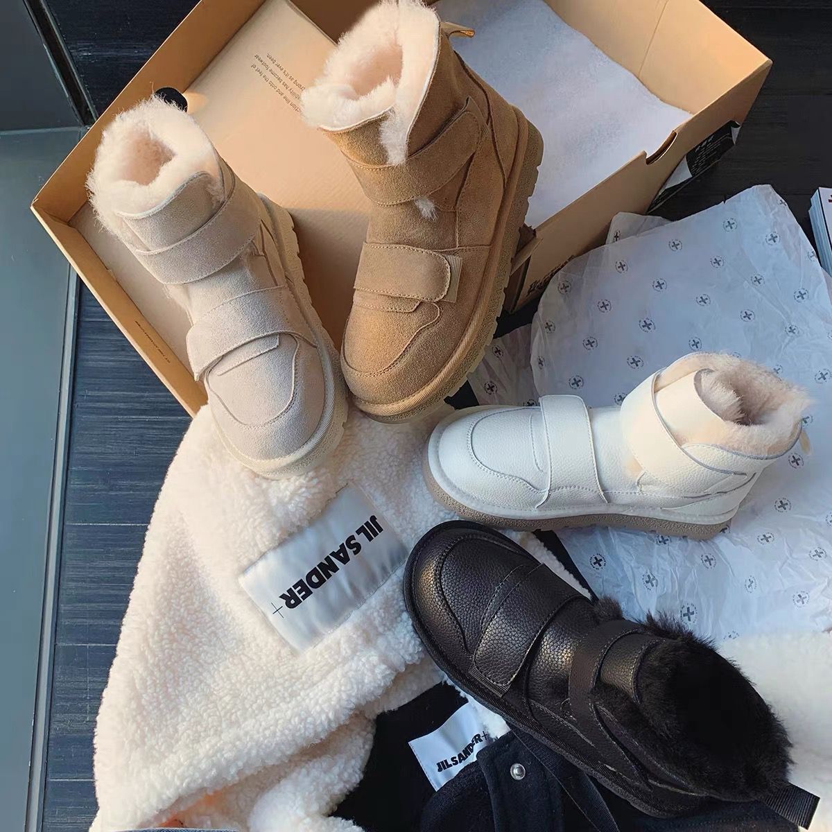 回力瑞雪地靴女冬季加绒加厚女款靴子2023新款防滑保暖厚底棉鞋女