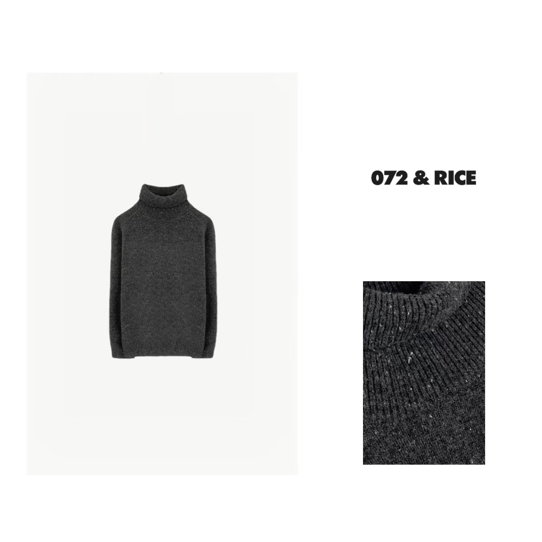 * 072 & RICE【花园】秋冬休闲高领长袖针织衫 XA1019