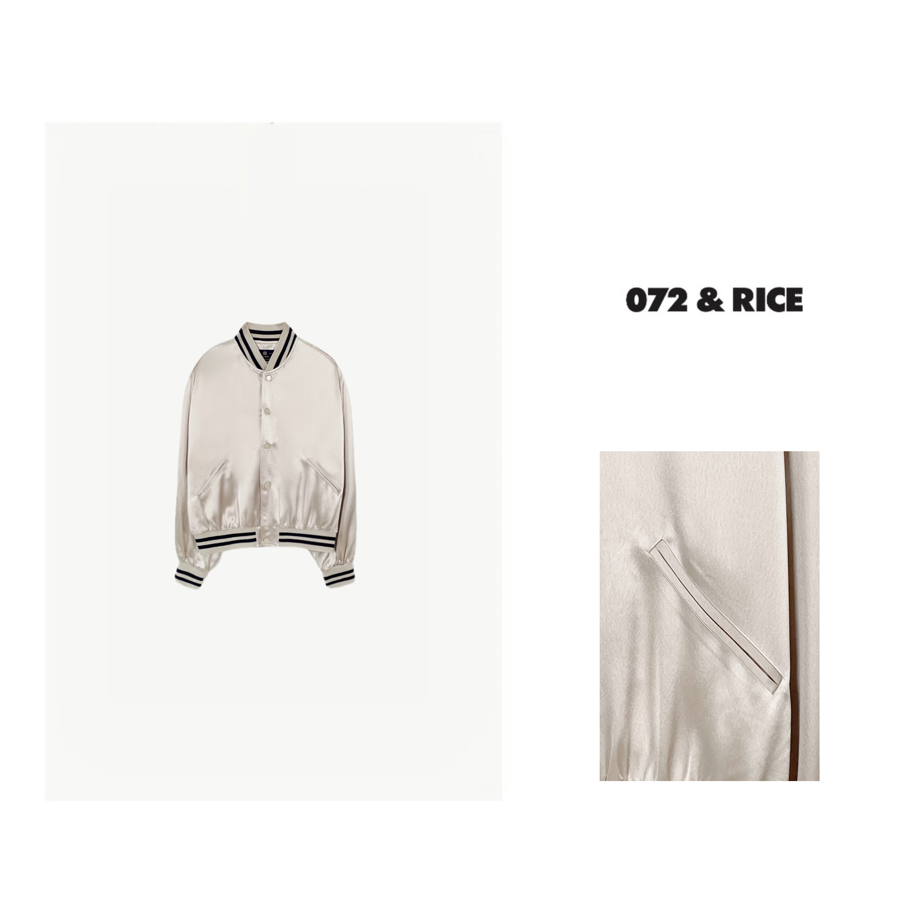 072 & RICE【冰皮月饼】秋季休闲长袖棒球外套 W0309 FL