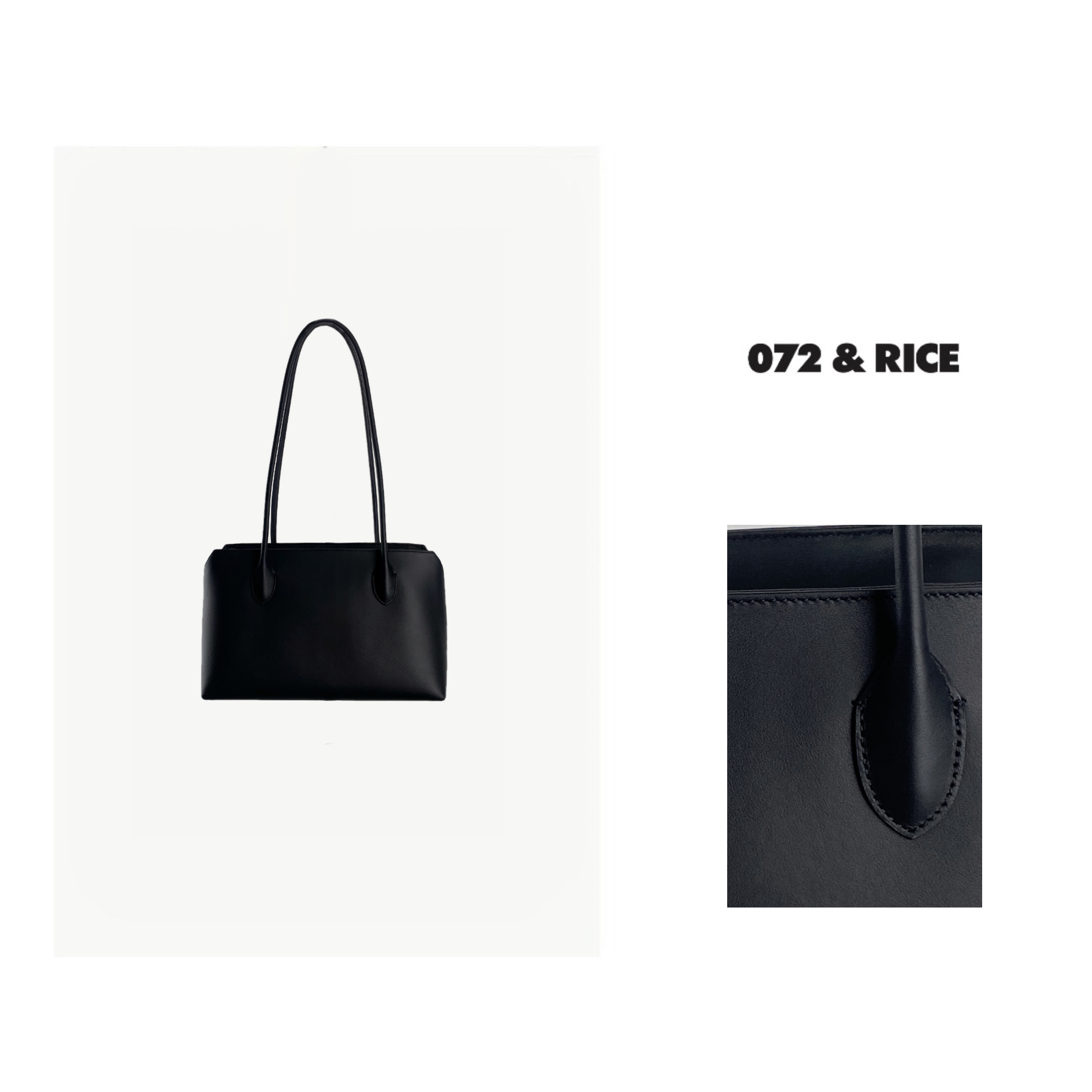 *072 & RICE【加百利】时尚百搭黑色单肩包 22239