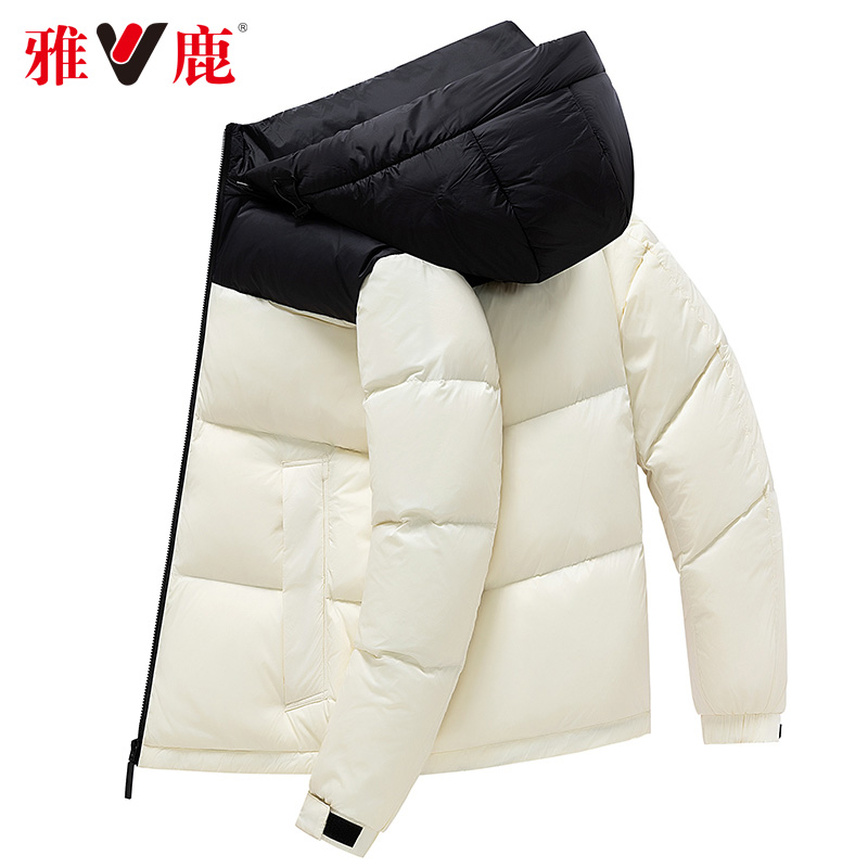 【反季上新】男士羽绒服冬季连帽时尚休闲外套短款保暖鸭绒青年23