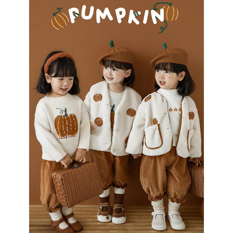 【YOEHYAUL幼悠】Q2104灯笼南瓜系列秋冬宝宝打底假两件加厚长裤