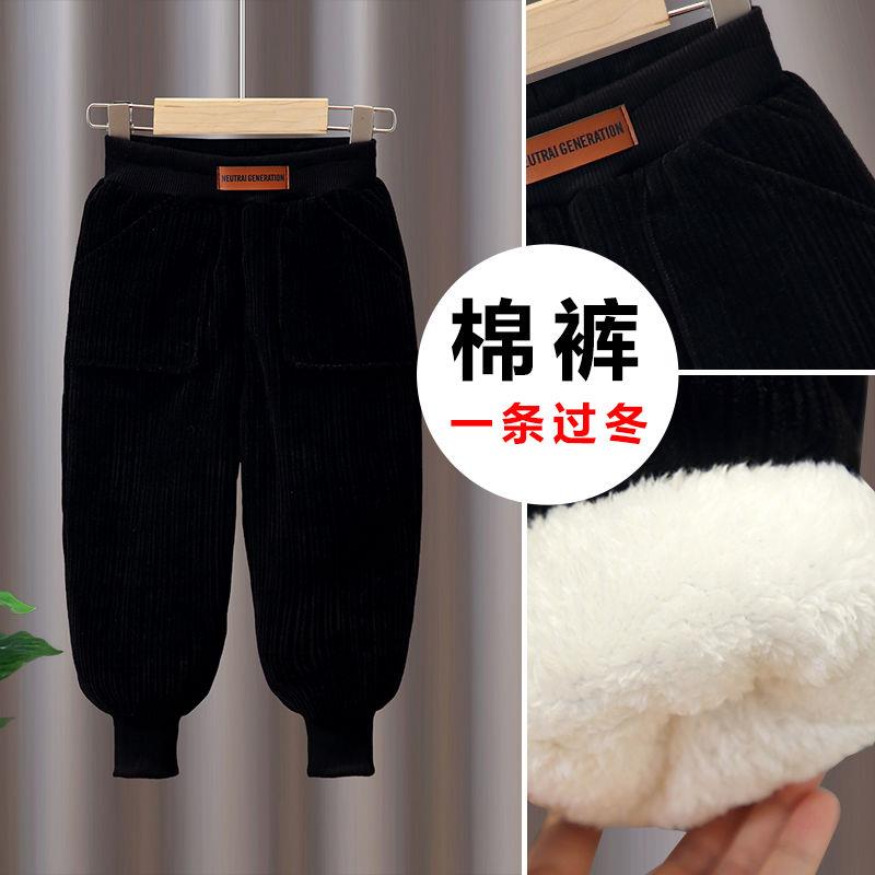 宝宝棉裤秋冬季儿童夹棉女小童加绒裤子女童保暖裤加厚款外穿冬装