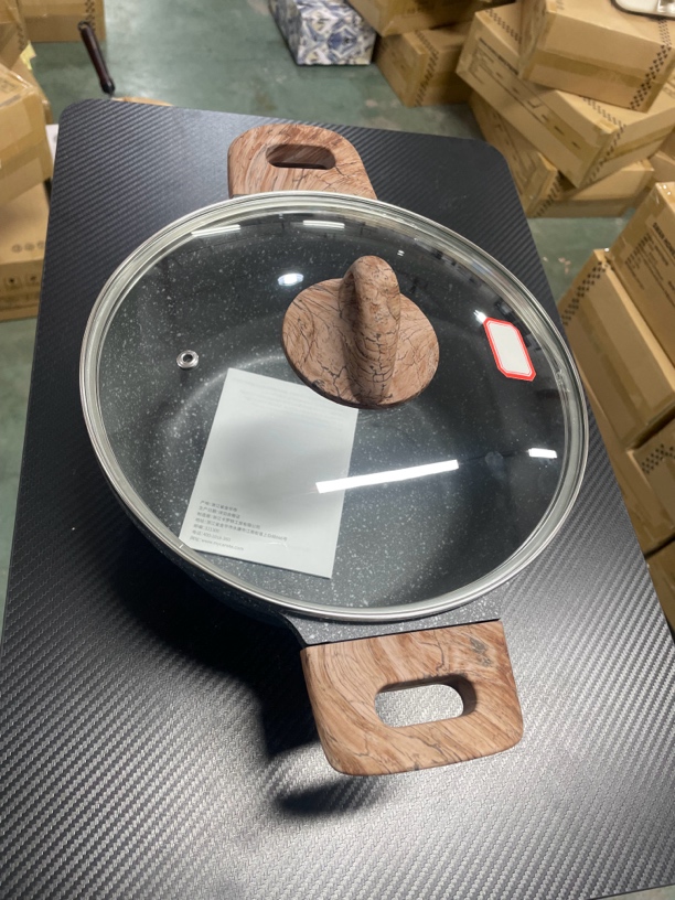 小卡24cm黑色麦饭石汤锅