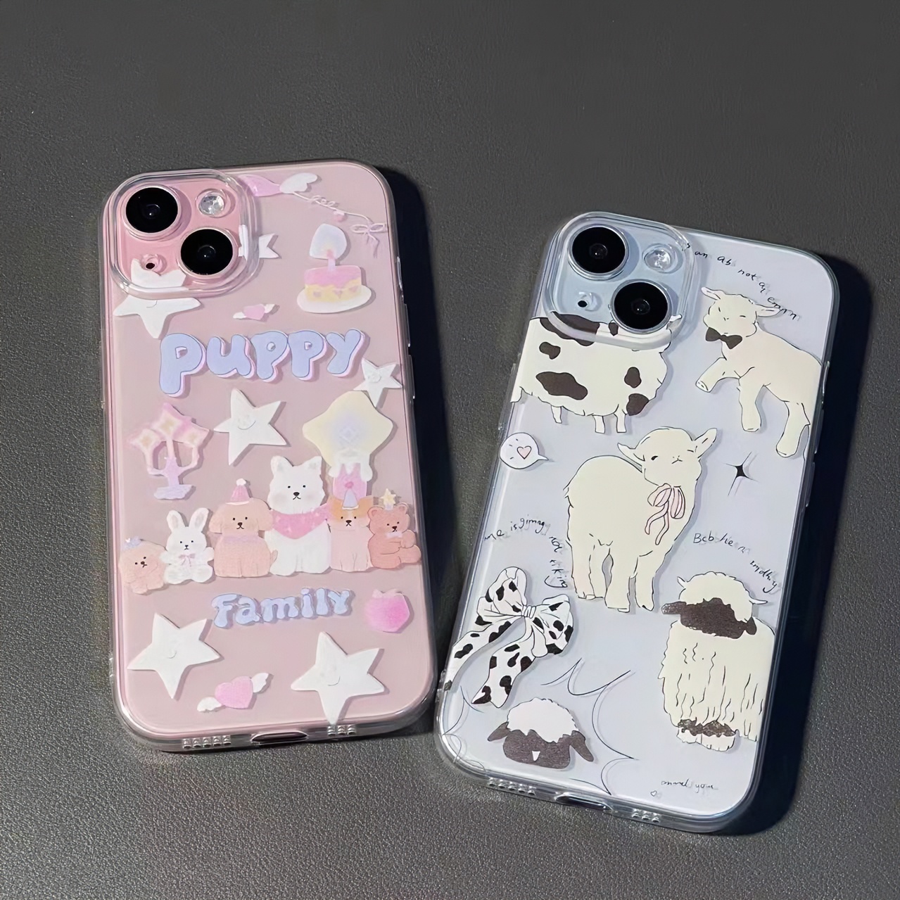 彩色狗狗适用苹果13pro手机壳iphone15/12女11小米14oppo华为vivo