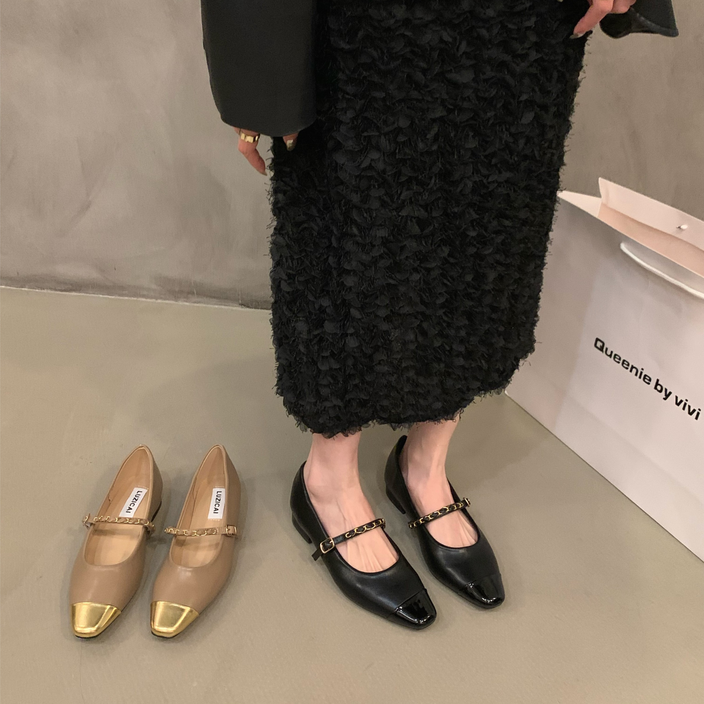 【婉婉专属】法式小香风晚晚单鞋女士小皮鞋平底玛丽珍女鞋G255